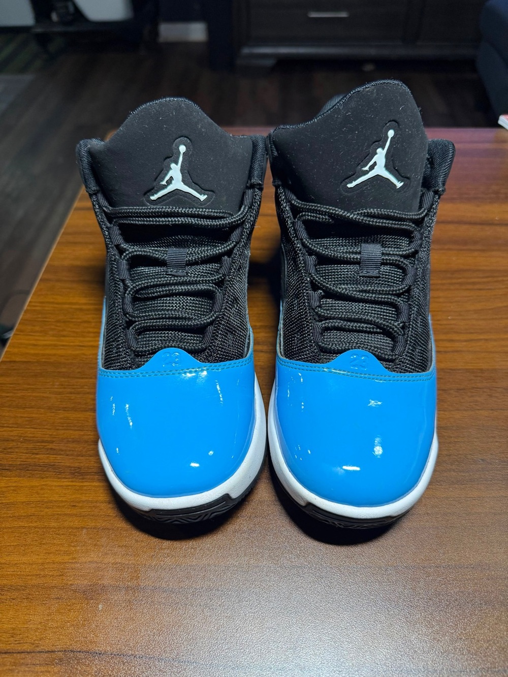 Jordan Kids' Black & Blue High-Top Sneakers